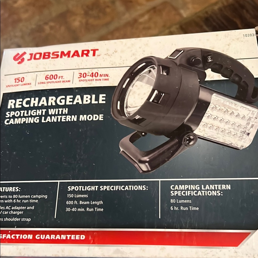 Black Rechargeable Camera Spotlight Lantern